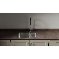 Mariz / Mariz Deep Grey Surface R25 Universal Sink Module RH Worktop 3050 x 640 x 12mm