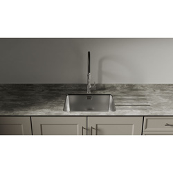 Mariz / Mariz Dark Concrete Surface R25 Super Sink Module RH Worktop 3050 x 640 x 12mm
