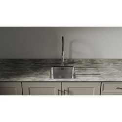 Mariz / Mariz Dark Concrete Surface R25 Sink Module One RH Worktop 3050 x 640 x 12mm