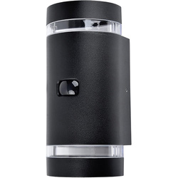 Lutec / Lutec Focus 2 x GU10 PIR Wall Light Matt Black IP44