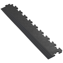 Garage Floor Tile Company / Garage Floor Tile Company 100% Recycled X Joint 7mm Interlocking Floor Tile Edge Ramp Black
