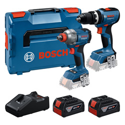 Bosch / Bosch Professional 18V Twin Pack GSB 18V-65 Combi Drill & GDX 18V-285 Impact Driver / Wrench 2 x 4.0Ah