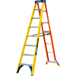 Werner / Werner AdjustaStep PRO Fibreglass Stepladder 8 Tread