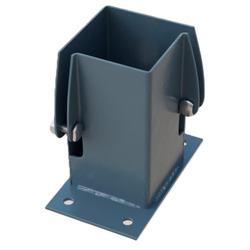 Powapost / Galvanised Bolt Down Post Shoe Grey 75 x 75mm