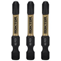 ROKTOR / ROKTOR 1/4" Hex Shank Impact Screwdriver Bits PZ3 x 50mm