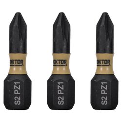 ROKTOR / ROKTOR 1/4" Hex Shank Impact Screwdriver Bits PZ1 x 25mm