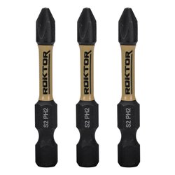 ROKTOR / ROKTOR 1/4" Hex Shank Impact Screwdriver Bits PH2 x 50mm