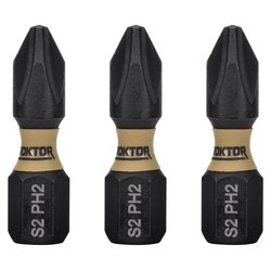 ROKTOR / ROKTOR 1/4" Hex Shank Impact Screwdriver Bits PH2 x 25mm