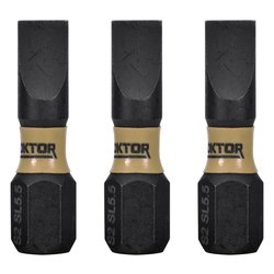 ROKTOR / ROKTOR 1/4" Hex Shank Impact Screwdriver Bits SL5.5mm x 25mm