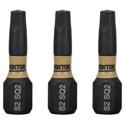 ROKTOR / ROKTOR 1/4" Hex Shank Impact Screwdriver Bits SQ2 x 25mm