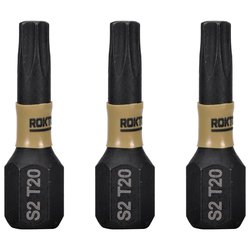 ROKTOR / ROKTOR 1/4" Hex Shank Impact Screwdriver Bits TX20 x 25mm