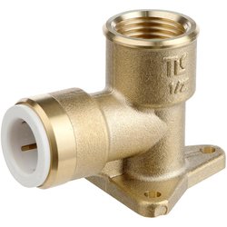 Flume / Flume Wall Plate Elbow 15mm x 1/2" BSPT