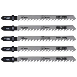ROKTOR Wood Jigsaw Blades Set 100mm T101D 6TPI