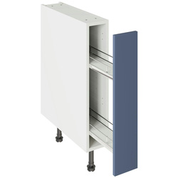 Kitchen Kit / Kitchen Kit Flatpack Shaker Pull-Out Base Cabinet Matt Alby Blue 150mm