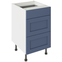 Kitchen Kit / Kitchen Kit Flatpack Shaker Drawerline Base Cabinet Matt Alby Blue 500mm
