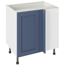 Kitchen Kit / Kitchen Kit Flatpack Shaker Blind Corner Base Cabinet Matt Alby Blue 800mm