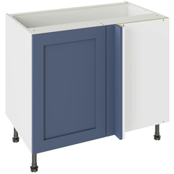 Kitchen Kit / Kitchen Kit Flatpack Shaker Blind Corner Base Cabinet Matt Alby Blue 1000mm
