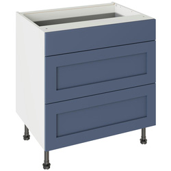 Kitchen Kit / Kitchen Kit Flatpack Shaker Drawerline Base Cabinet Matt Alby Blue 800mm
