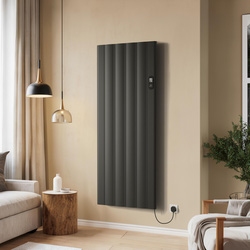 Azur / Azur Umbra Electric Aluminium Designer Radiator 1600x610mm 6826Btu Black