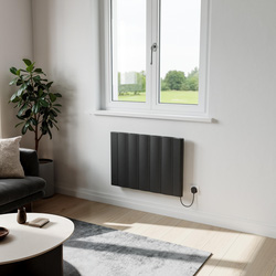 Azur / Azur Umbra Electric Aluminium Designer Radiator 500x725mm 5120Btu Black