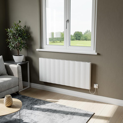 Azur / Azur Umbra Electric Aluminium Designer Radiator 500x1169mm 6826Btu White