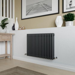Azur / Azur Columbus 3 Column Radiator 600x830mm 3514Btu Anthracite