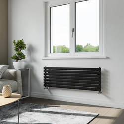 Ximax / Ximax Bristol Horizontal Designer Radiator 410x1200mm 1846Btu Black