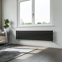 Ximax / Ximax Bristol Horizontal Designer Radiator 410x1800mm 2754Btu Black