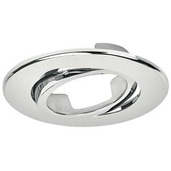 Aurora / Aurora Adjustable Bezel for R6 Wattage and CCT Switchable Fire Rated IP65 Downlight Polished Chrome