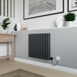 Azur / Azur Columbus Electric 3 Column Radiator 600x650mm 2389Btu Anthracite