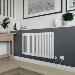 Azur / Azur Columbus Electric 2 Column Radiator 600x1010mm 3072Btu White