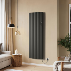 Azur / Azur Umbra Electric Aluminium Designer Radiator 1600x500mm 3413Btu Black