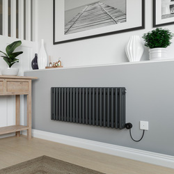 Azur / Azur Columbus Electric 3 Column Radiator 400x1010mm 3072Btu Anthracite