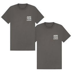 Zapalogo / Personalised T-Shirt Charcoal Printed Left Chest Logo Medium
