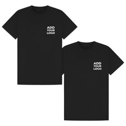 Zapalogo / Personalised T-Shirt Black Printed Left Chest Logo XL