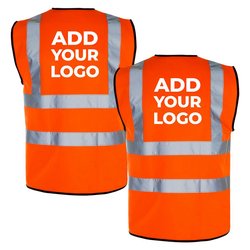 Zapalogo / Personalised Hi Vis Vest Orange Back Print XL