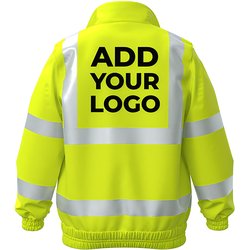 Zapalogo / Personalised Hi Vis Bomber Yellow Back Print Large