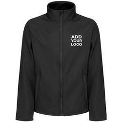 Zapalogo / Personalised Softshell Jacket Black Embroidered Left Chest Logo 2XL