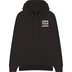 Zapalogo / Personalised Hooded Sweatshirt Black Embroidered Left Chest Logo XL 