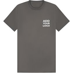 Zapalogo / Personalised T-Shirt Charcoal Printed Left Chest Logo 2XL