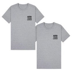 Zapalogo / Personalised T-Shirt Heather Gray Printed Left Chest Logo XL
