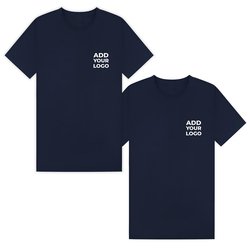 Zapalogo / Personalised T-Shirt Navy Printed Left Chest Logo XL