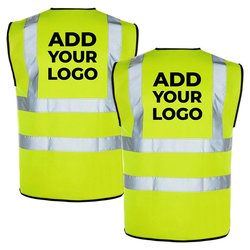 Zapalogo / Personalised Hi Vis Vest Yellow Back Print Medium