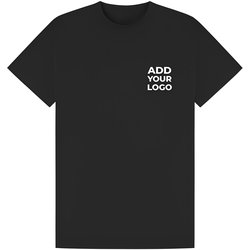 Zapalogo / Personalised T-Shirt Black Printed Left Chest Logo Medium