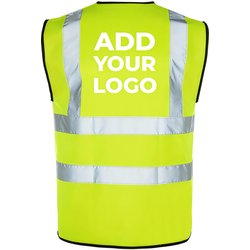 Zapalogo / Personalised Hi Vis Vest Yellow Back Print Large 