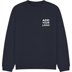 Zapalogo / Personalised Sweatshirt Navy Printed Left Chest Logo XL