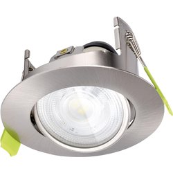 Integral LED / Integral LED Evofire Fire Rated Downlight 85mm IP20 Tiltable Satin Nickel