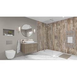 Wetwall / Wetwall Elite Post Formed Bathroom Wall Panel Rift Oak 2420 x 1200mm