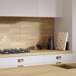 Wilsonart / Wilsonart Omega Modern Natural Block Oak Square Edge Splashback 3000 x 600mm x 8mm