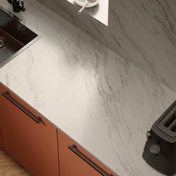 Wilsonart / Wilsonart Omega Sleek Calcutta Marble Square Edge Upstand 3000 x 100mm x 20mm